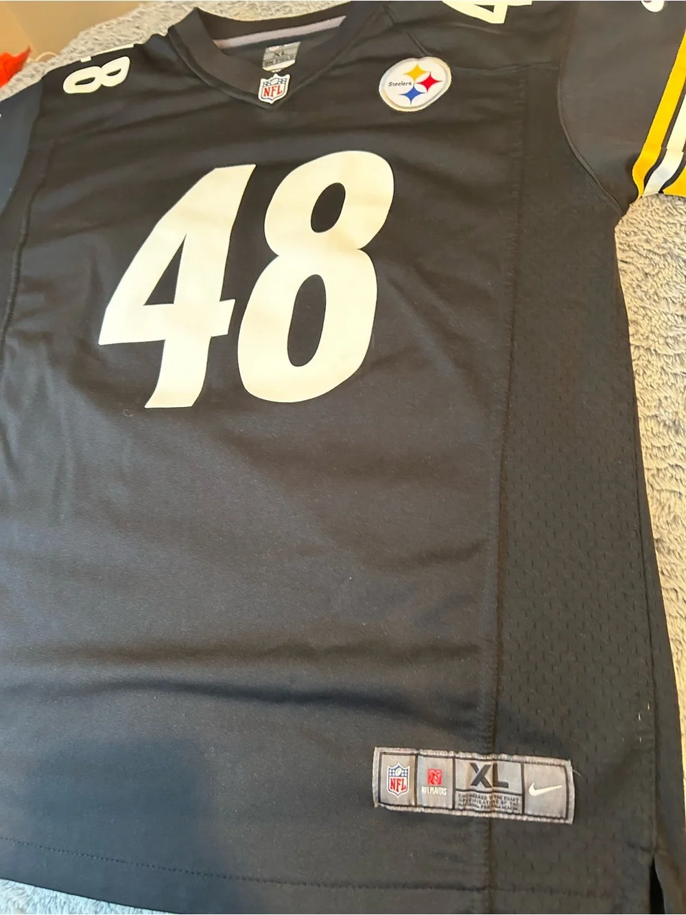 Nike Kids XL Pittsburgh Steelers Bud Dupree #48 Black Jersey